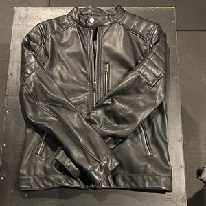 H&M Sleek Black Leather Jacket